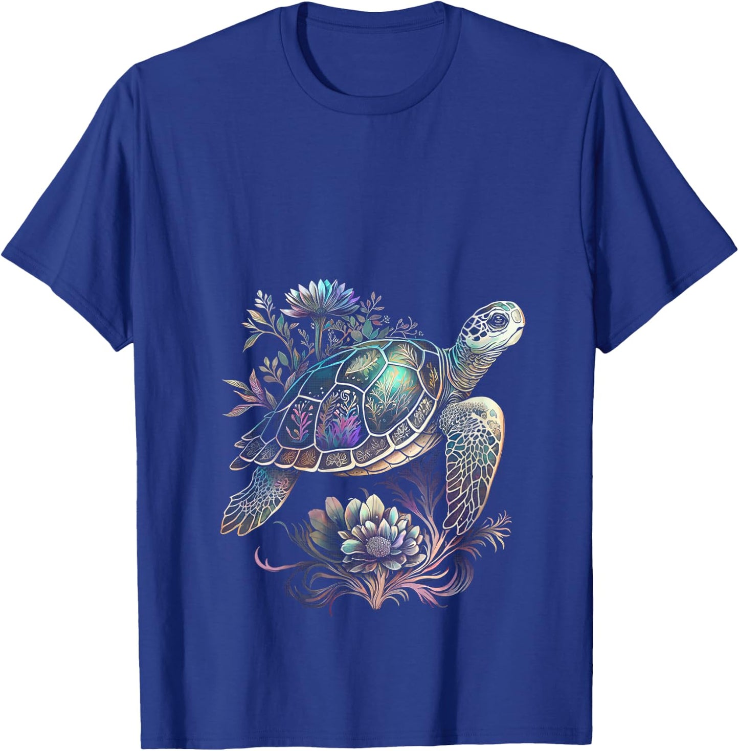 Sea Turtle Beach Lover Ocean Animal Graphic Novelty V-Neck T-Shirt - T-Shirt | Royal