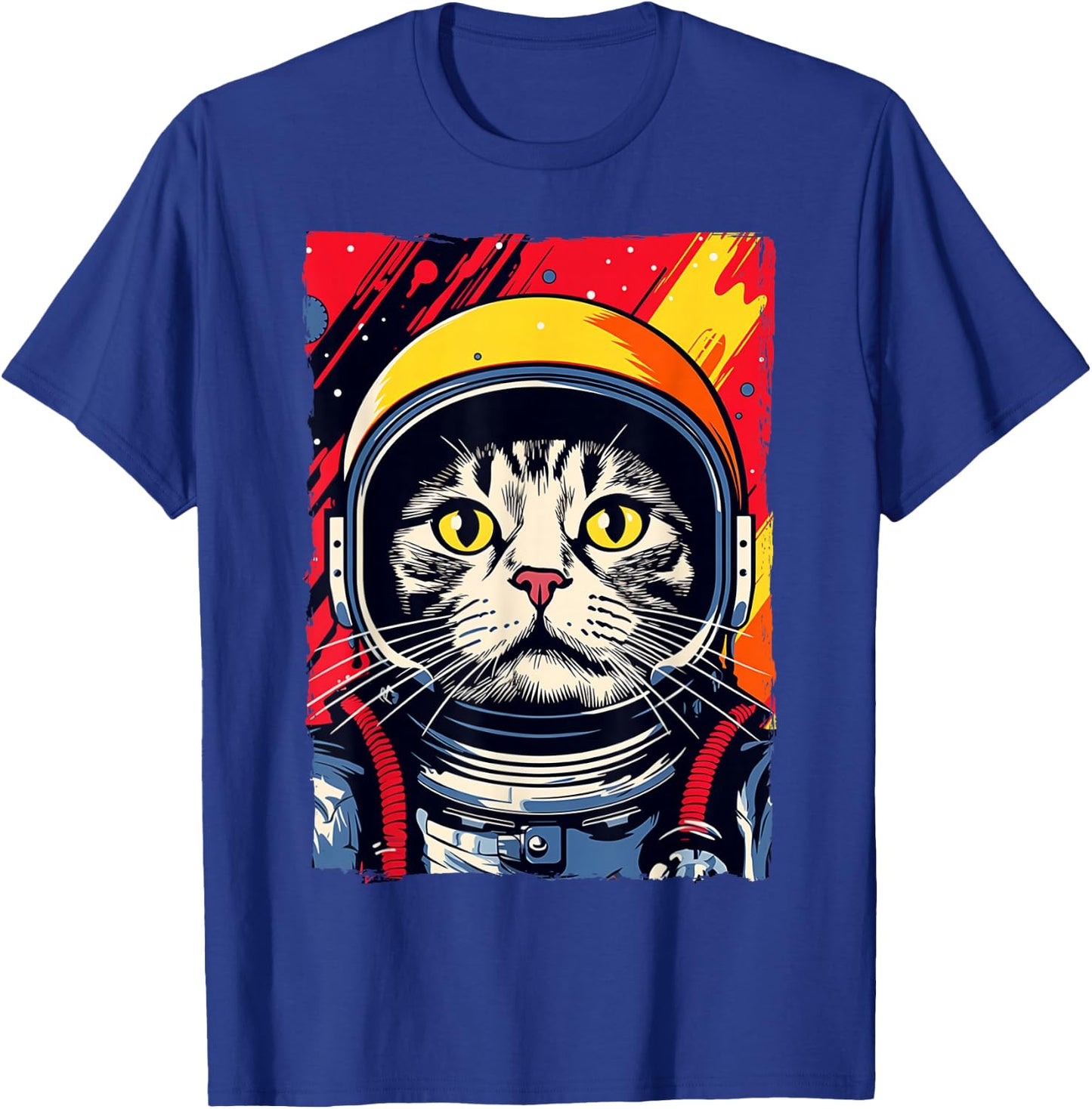 Astronaut Cat Shirt Kids Space Cat Astronaut Cat Mom Cat Dad T-Shirt - T-Shirt | Royal