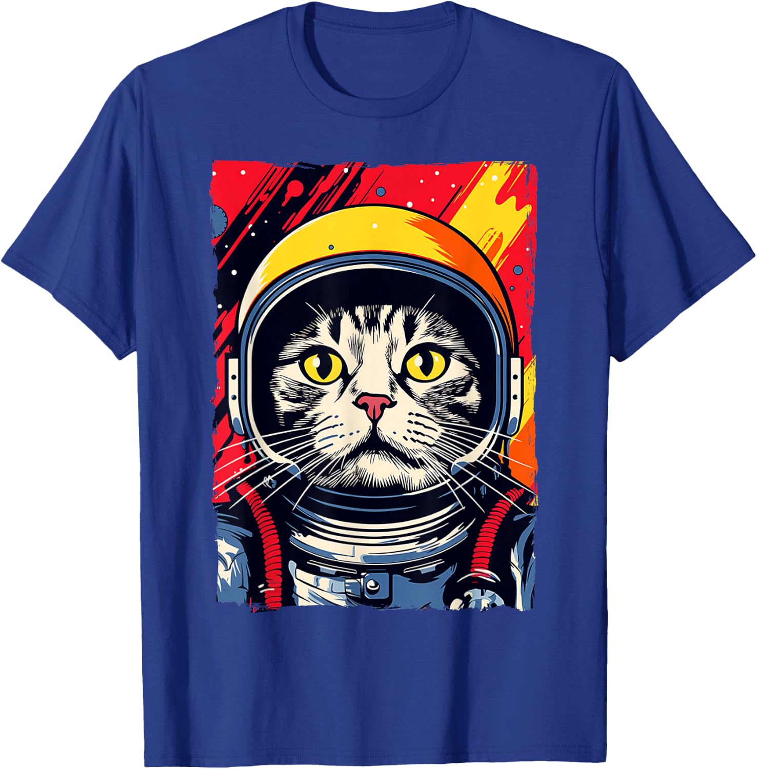 Astronaut Cat Shirt Kids Space Cat Astronaut Cat Mom Cat Dad T-Shirt - T-Shirt | Royal