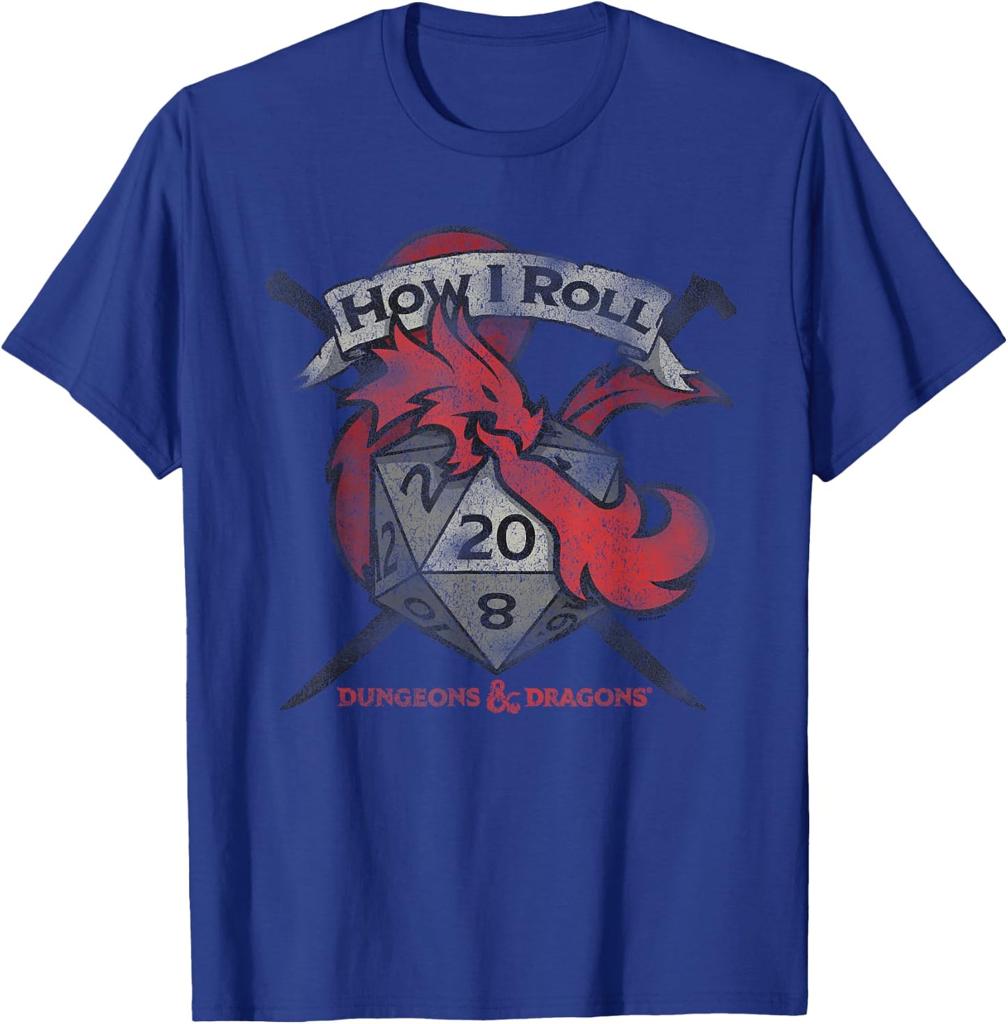 Dungeons & Dragons How I Roll Small T-Shirt - T-Shirt | Royal