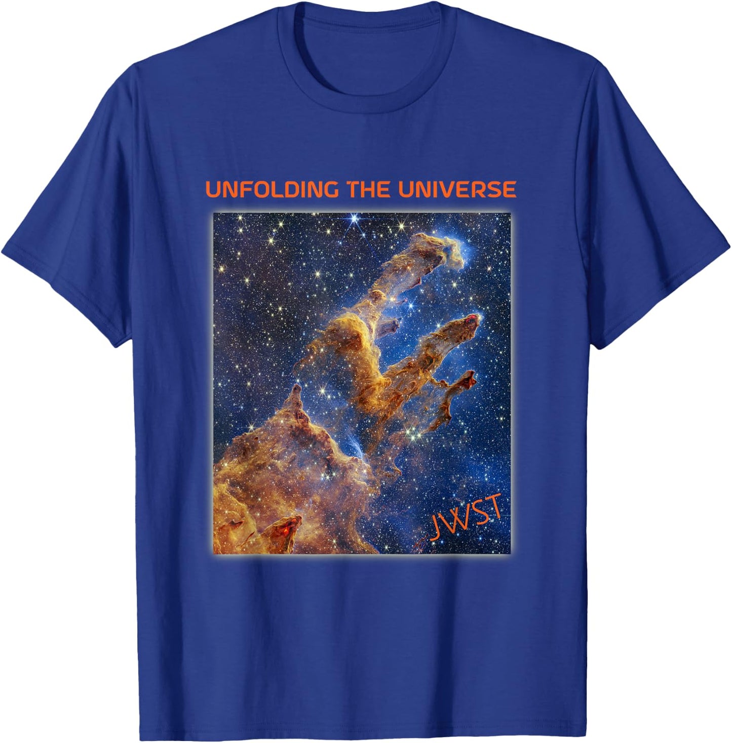 Webb Space Telescope Image Pillars of Creation New Star JWST T-Shirt - T-Shirt | Royal