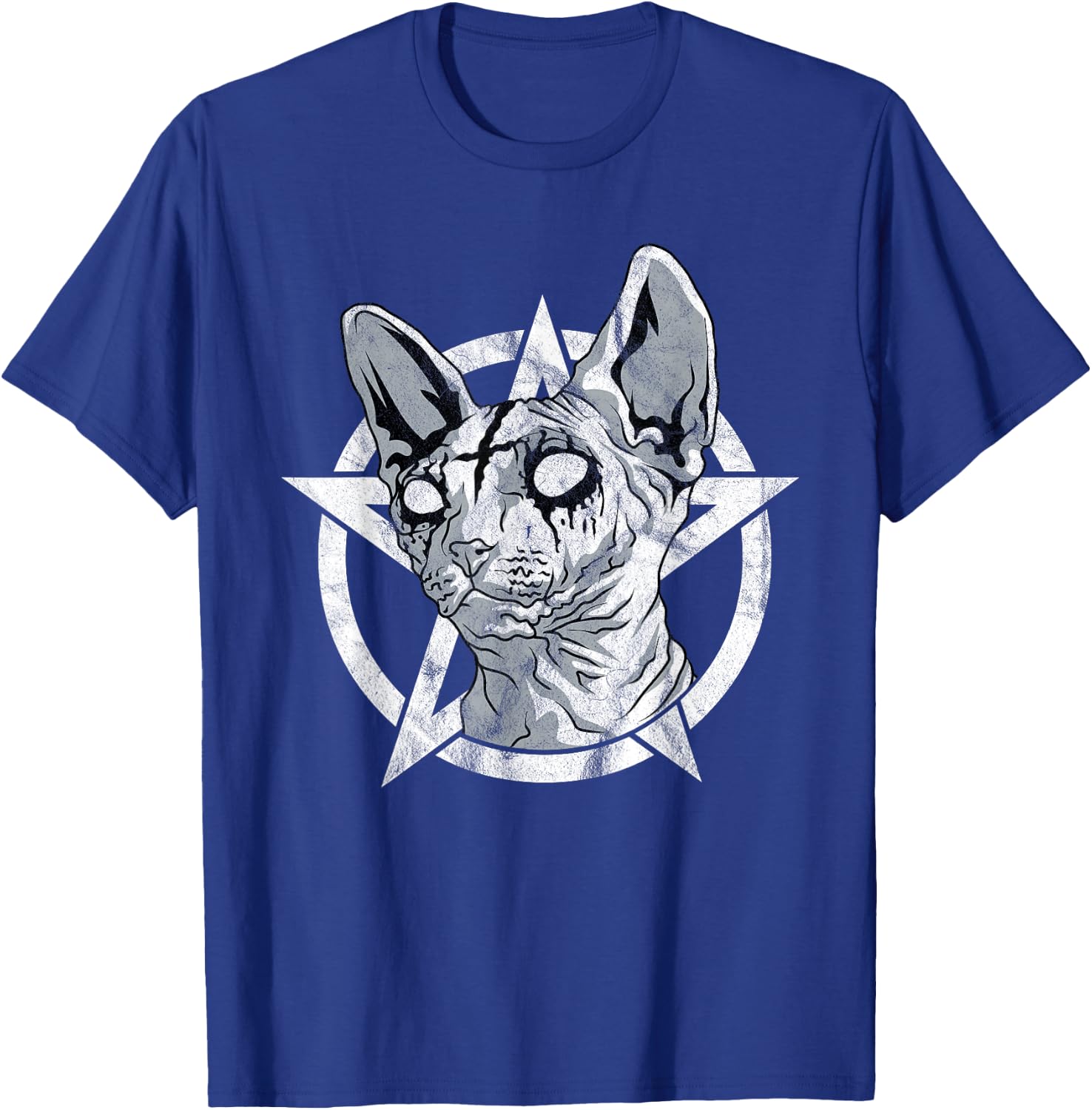 Black Metal Sphynx Cat Goth and Death Metal Sphinx Occult T-Shirt - T-Shirt | Royal