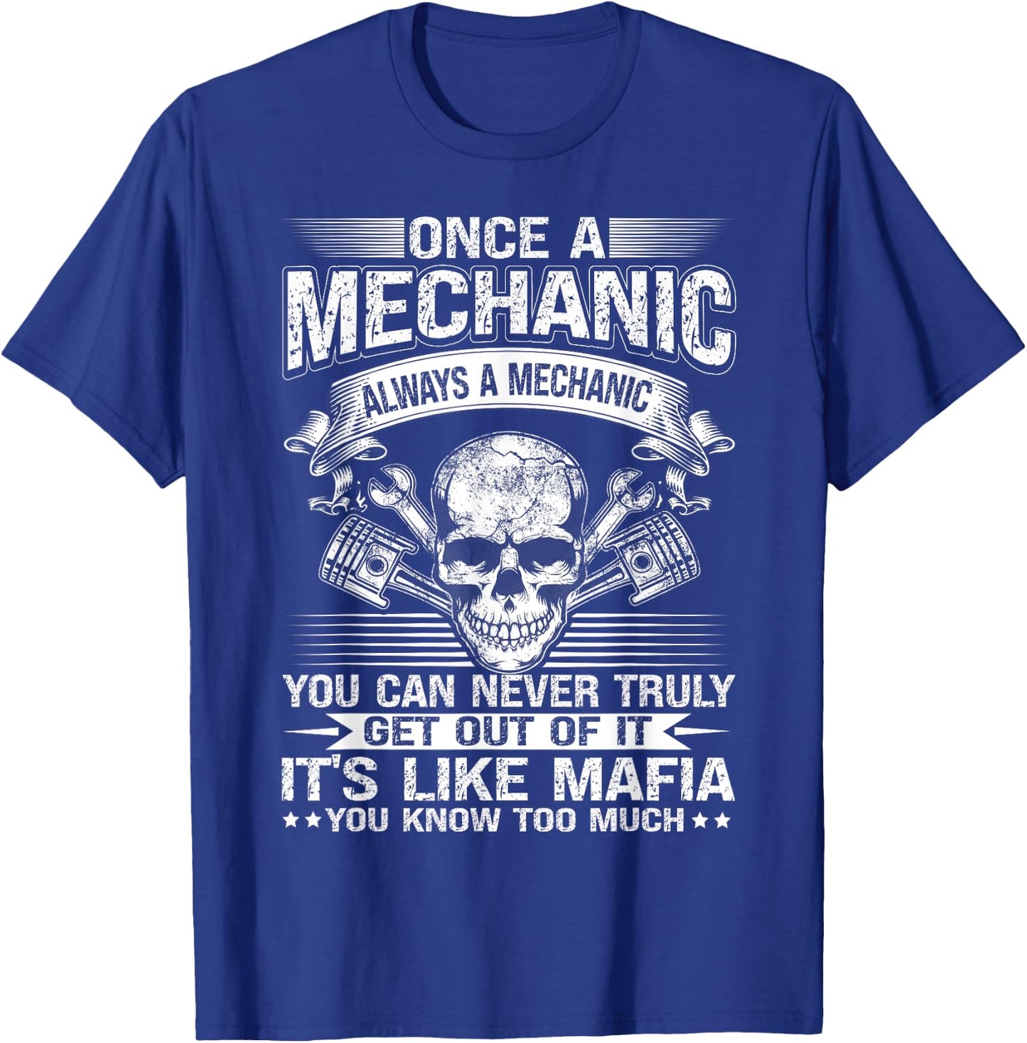 Mechanic Car Guy Muscle Car Garage T-Shirt - T-Shirt | Royal