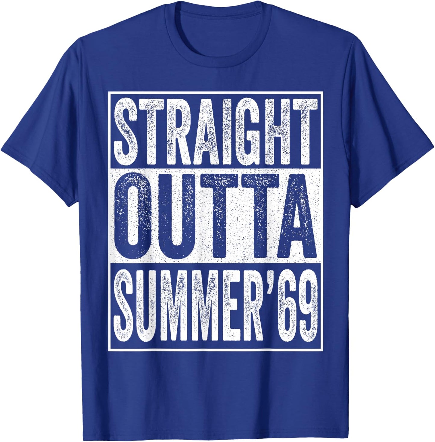 Straight Outta Summer 1969 50th Birthday Gifts 50 Years Old T-Shirt - T-Shirt | Royal