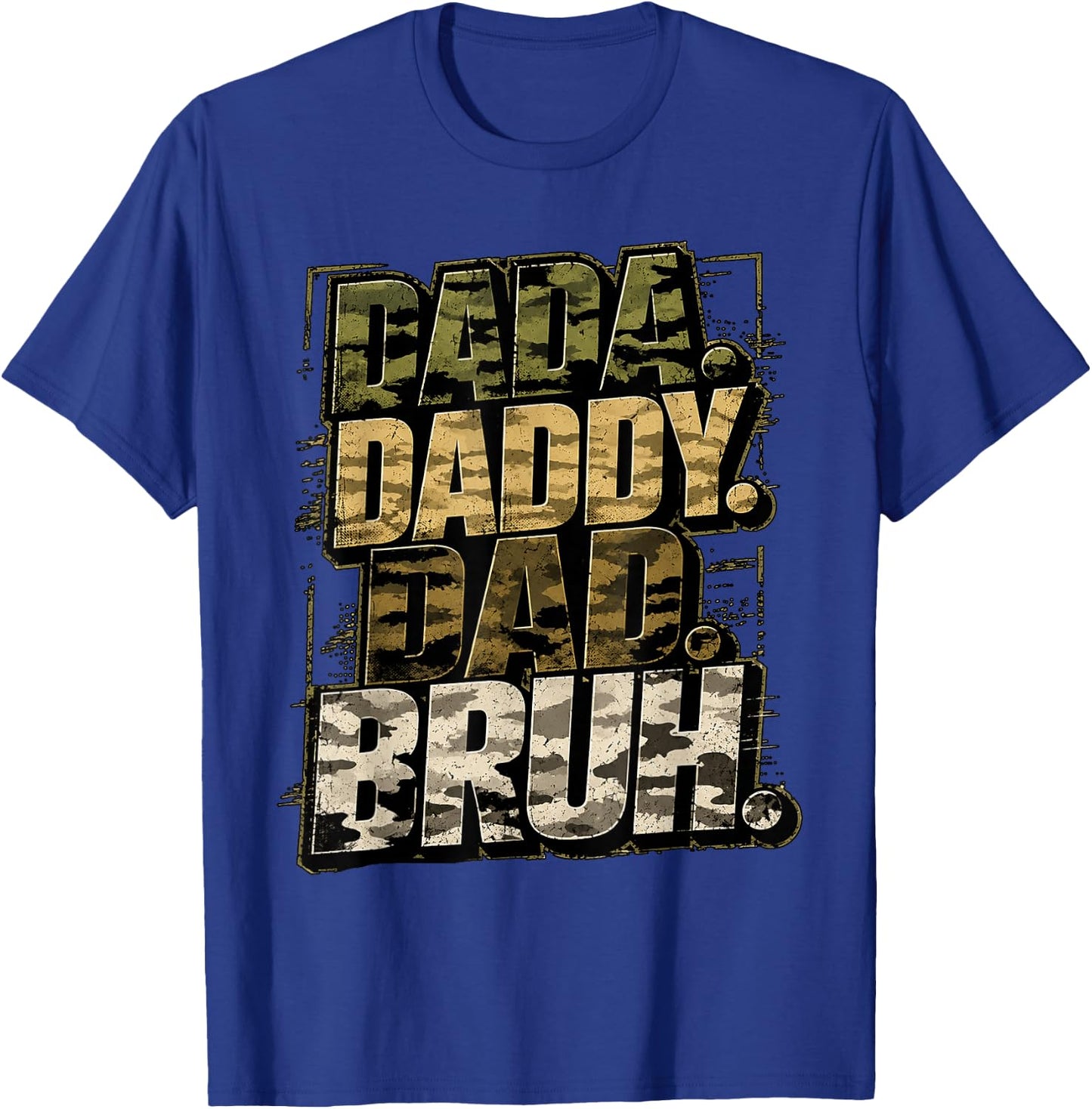 Funny Dad Camo Military Papa Gifts Birthday Husband Father's T-Shirt - T-Shirt | Royal