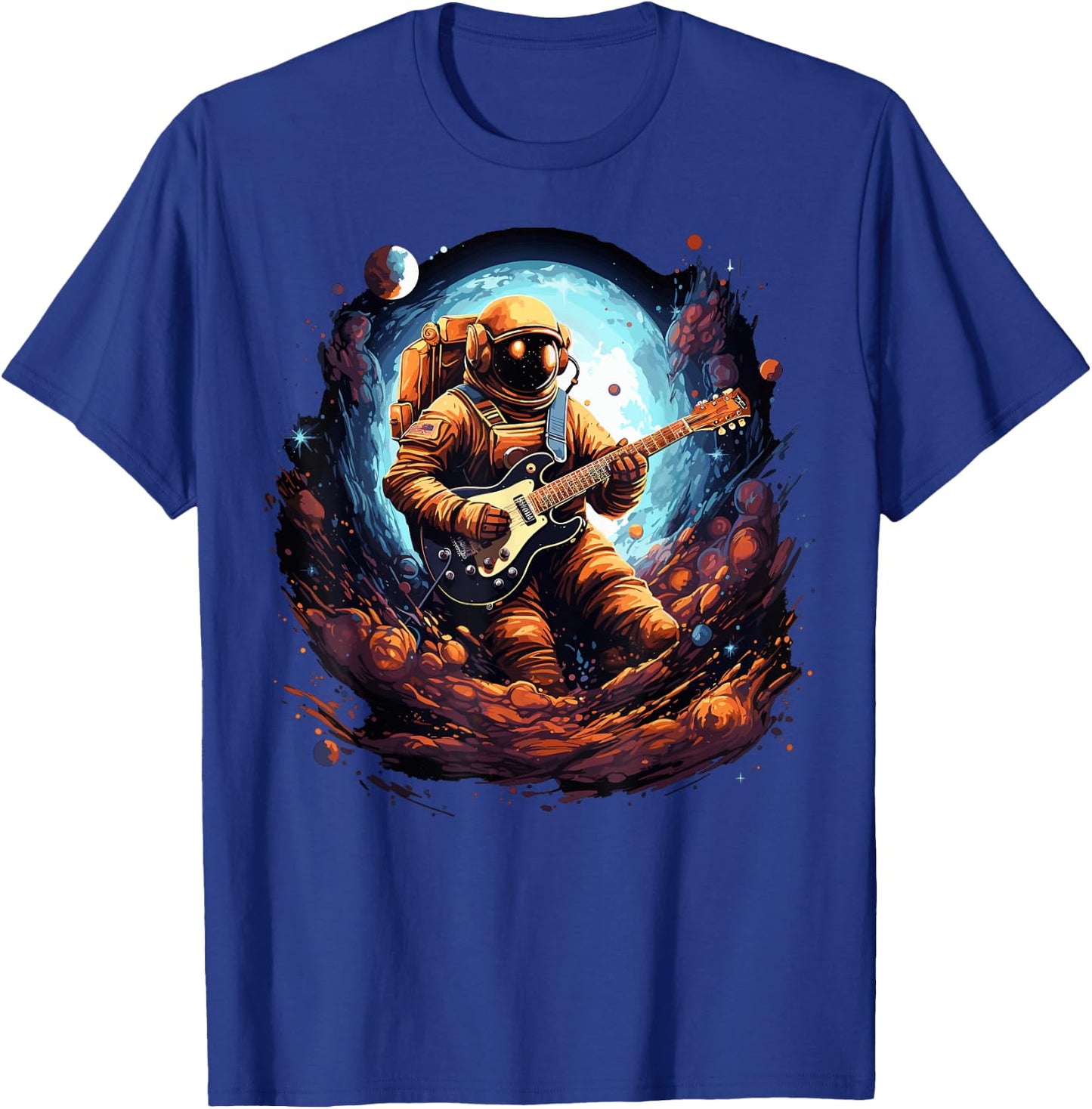 Astronaut Guitar T-Shirt - T-Shirt | Royal