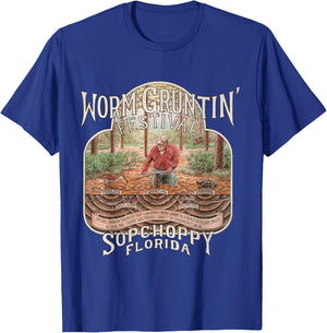 2011 Sopchoppy Worm Grunting Festival T-Shirt - T-Shirt | Royal