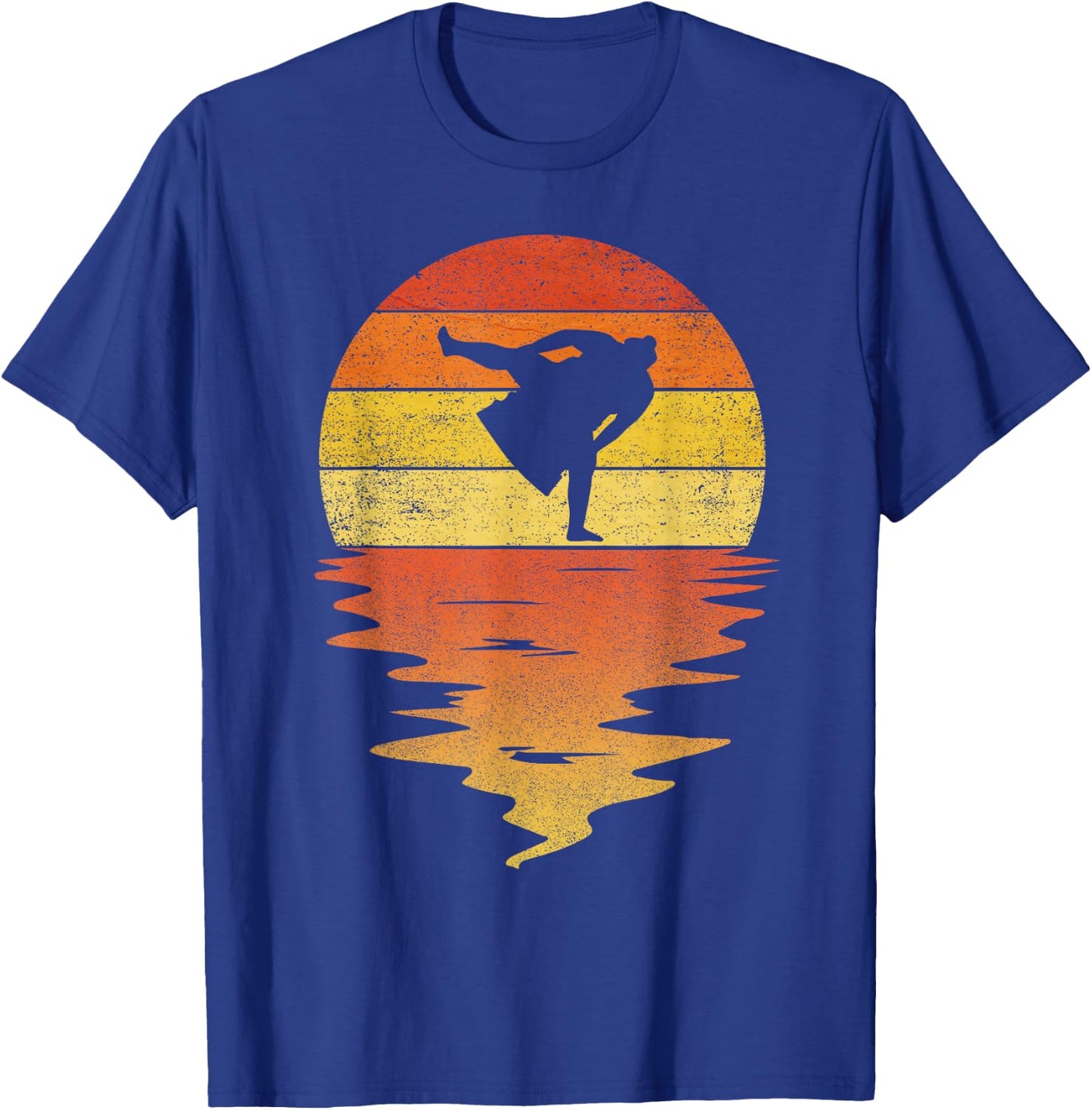 Sumo Wrestling Shirt Retro Sunset 70s Vintage Sumo T-Shirt - T-Shirt | Royal
