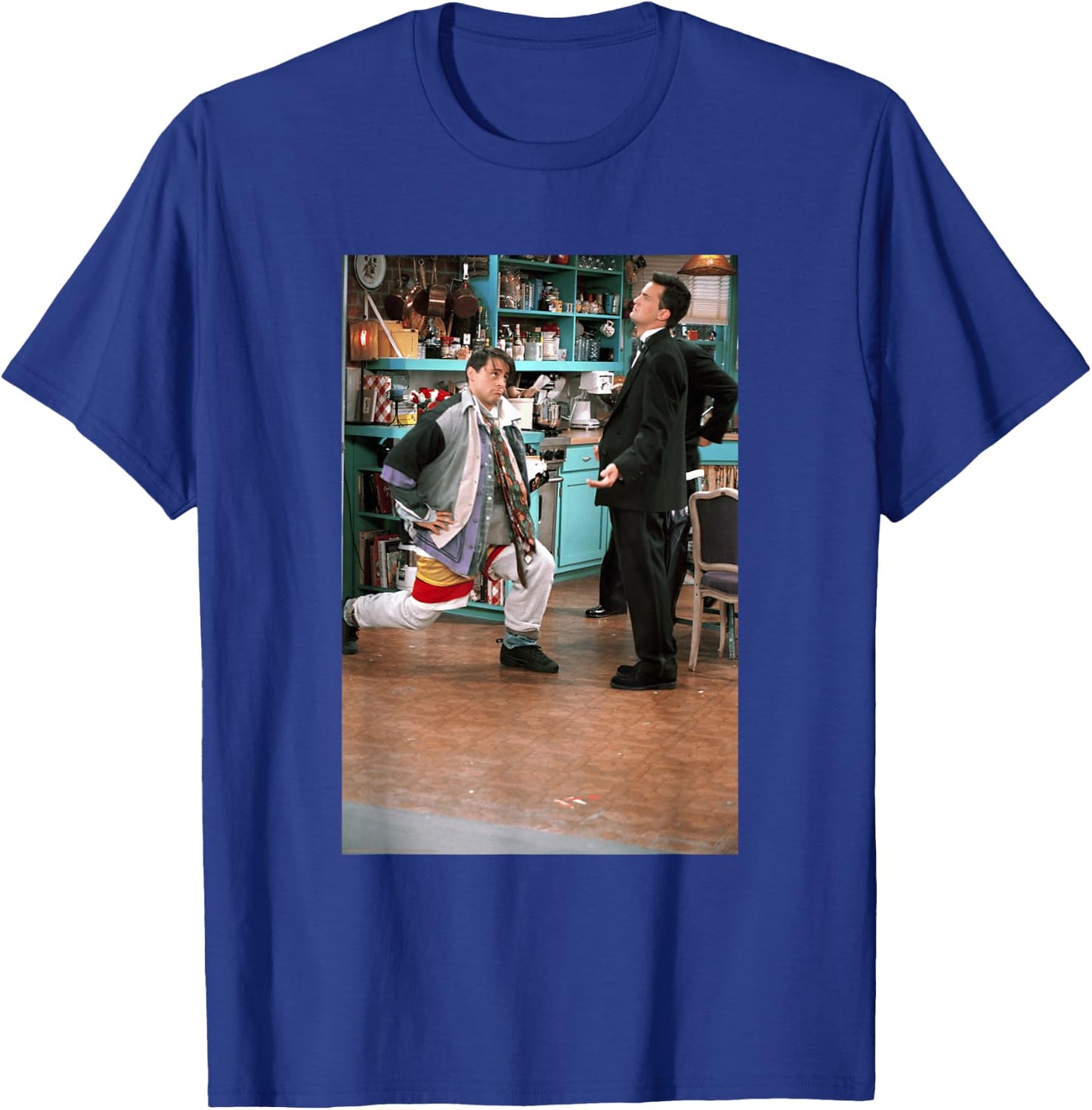 Friends Joey on One Knee with Chandler Photo TV Show T-Shirt - T-Shirt | Royal