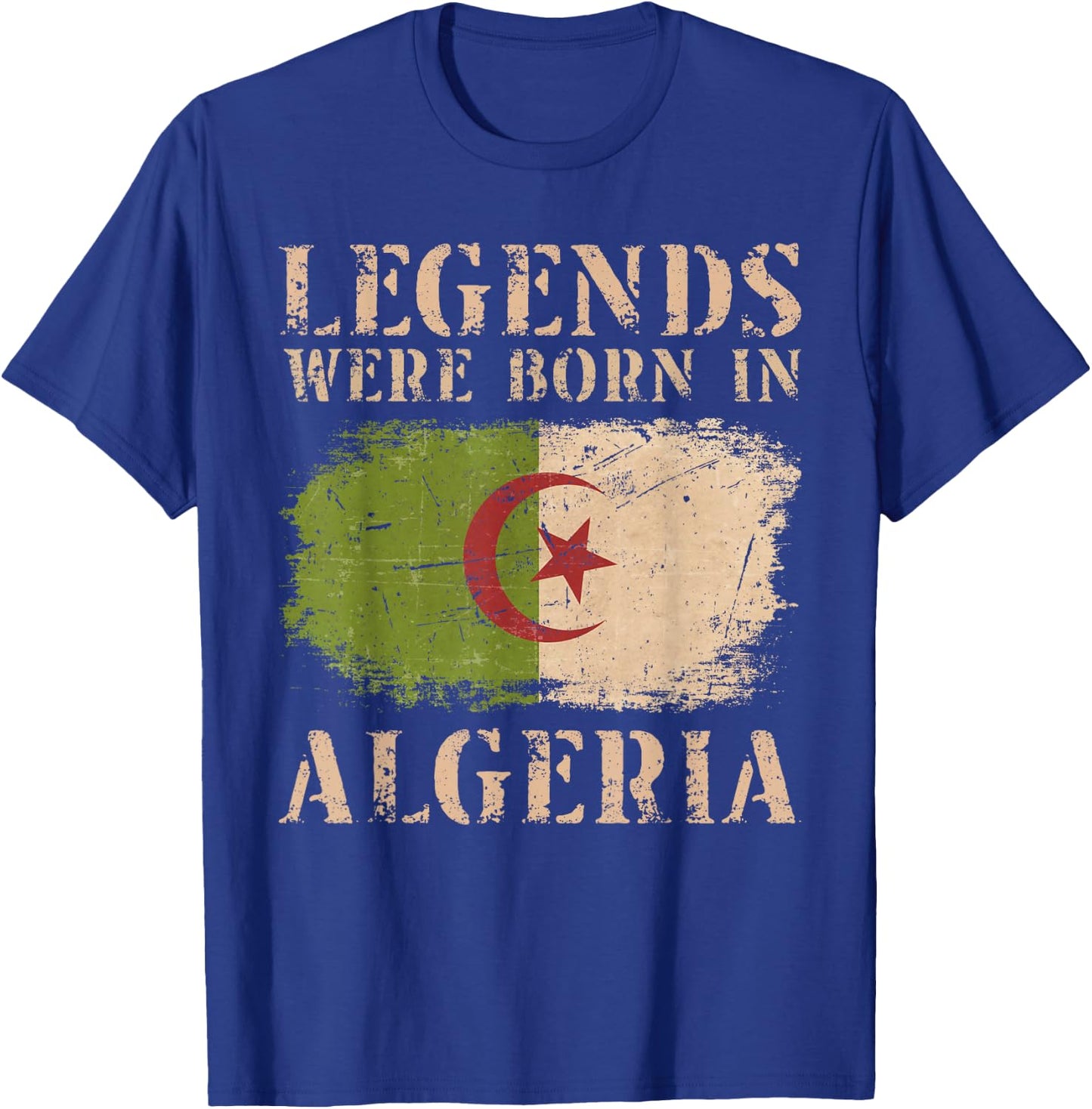 Vintage Design Algerian Flag Algeria T-Shirt - T-Shirt | Royal