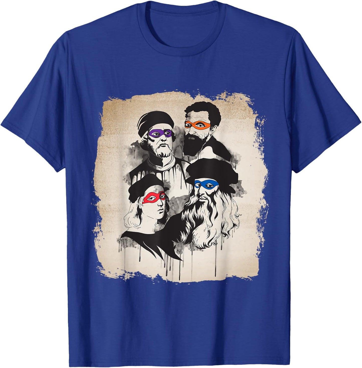 Artist - Italian Rennaissance Art Ninjas Funny T-Shirt - T-Shirt | Royal
