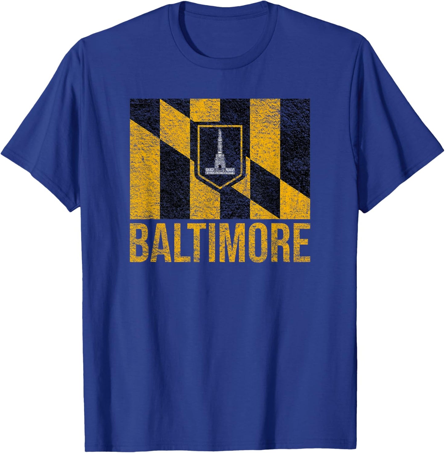 City Flag of Baltimore Maryland T-Shirt - T-Shirt | Royal