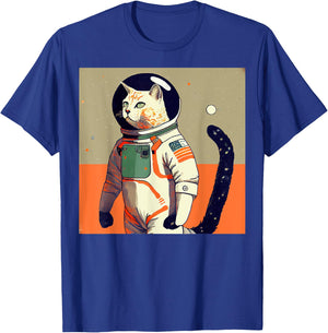 Cat Astronaut War Women Kids T-Shirt - T-Shirt | Royal