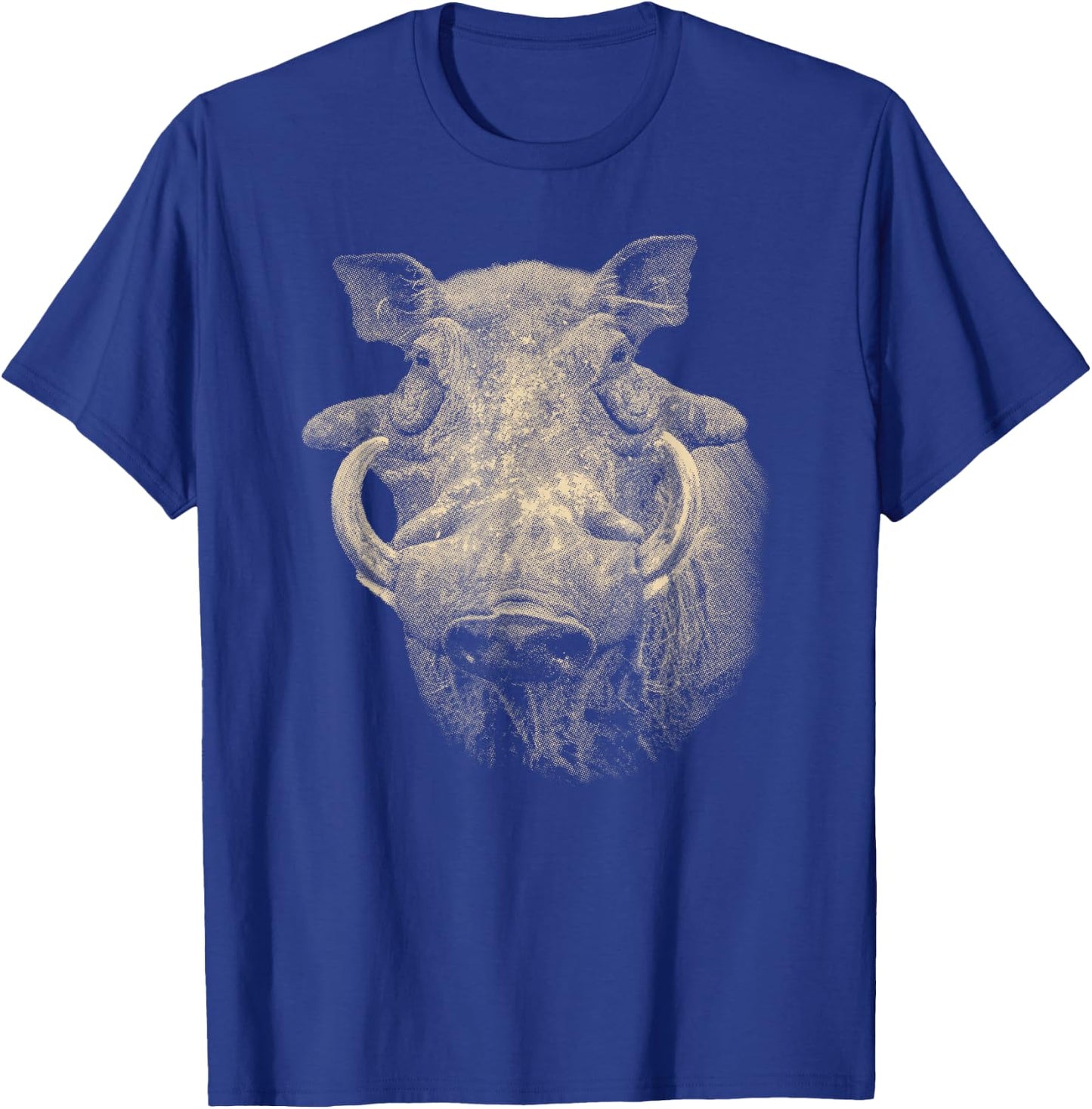 SM's Wild for Africa Apparel Warthog Picture, Warthog Boar Close-up T-Shirt - T-Shirt | Royal