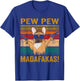 Pew Pew Madafakas French Bulldog funny dog guns frenchie Men Women T-Shirt - T-Shirt | Royal