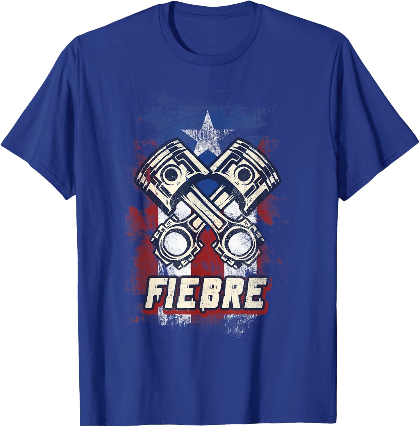 Puerto Rico Racing Flag Fiebre Race car Camisa Para Hombre T-Shirt - T-Shirt | Royal