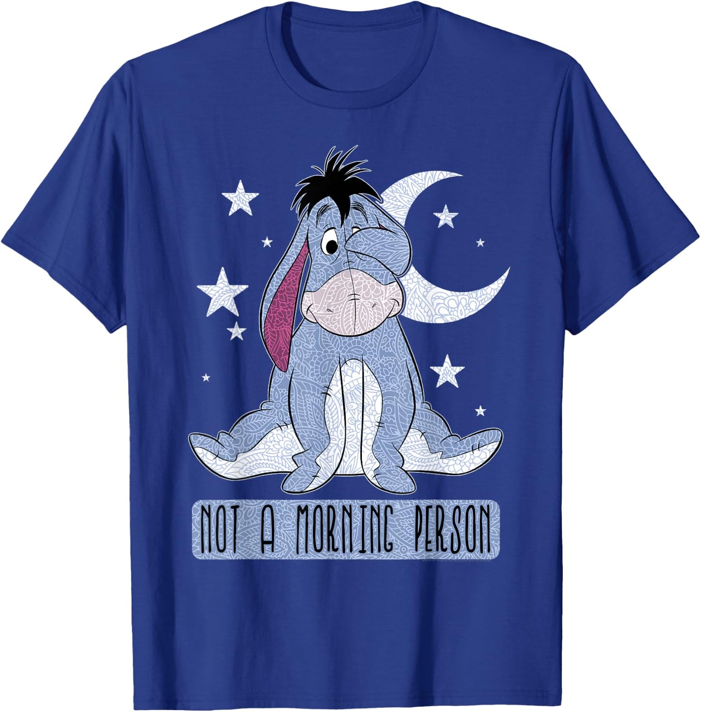 Disney Winnie The Pooh Eeyore Not A Morning Person Short Sleeve T-Shirt - T-Shirt | Royal