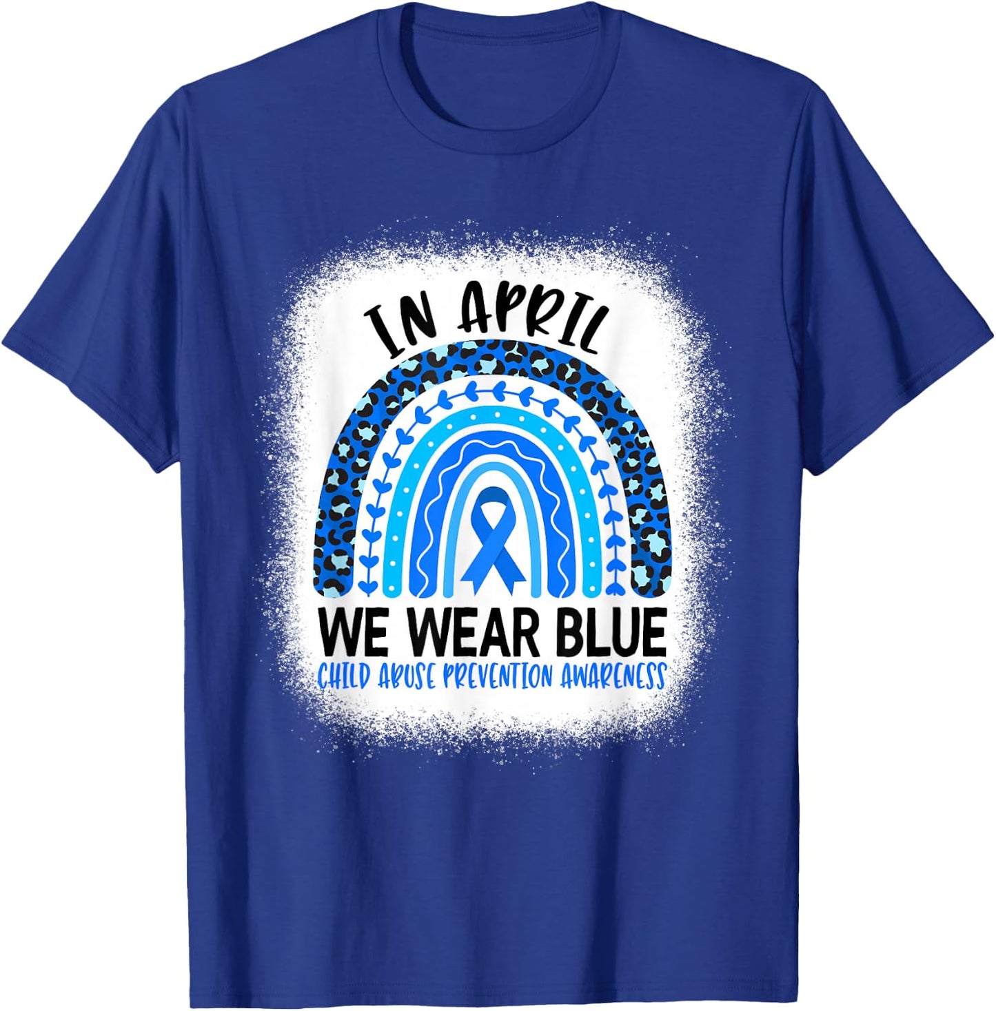 in April We Wear Blue - Child Abuse Prevention Awareness Small T-Shirt - T-Shirt | Royal