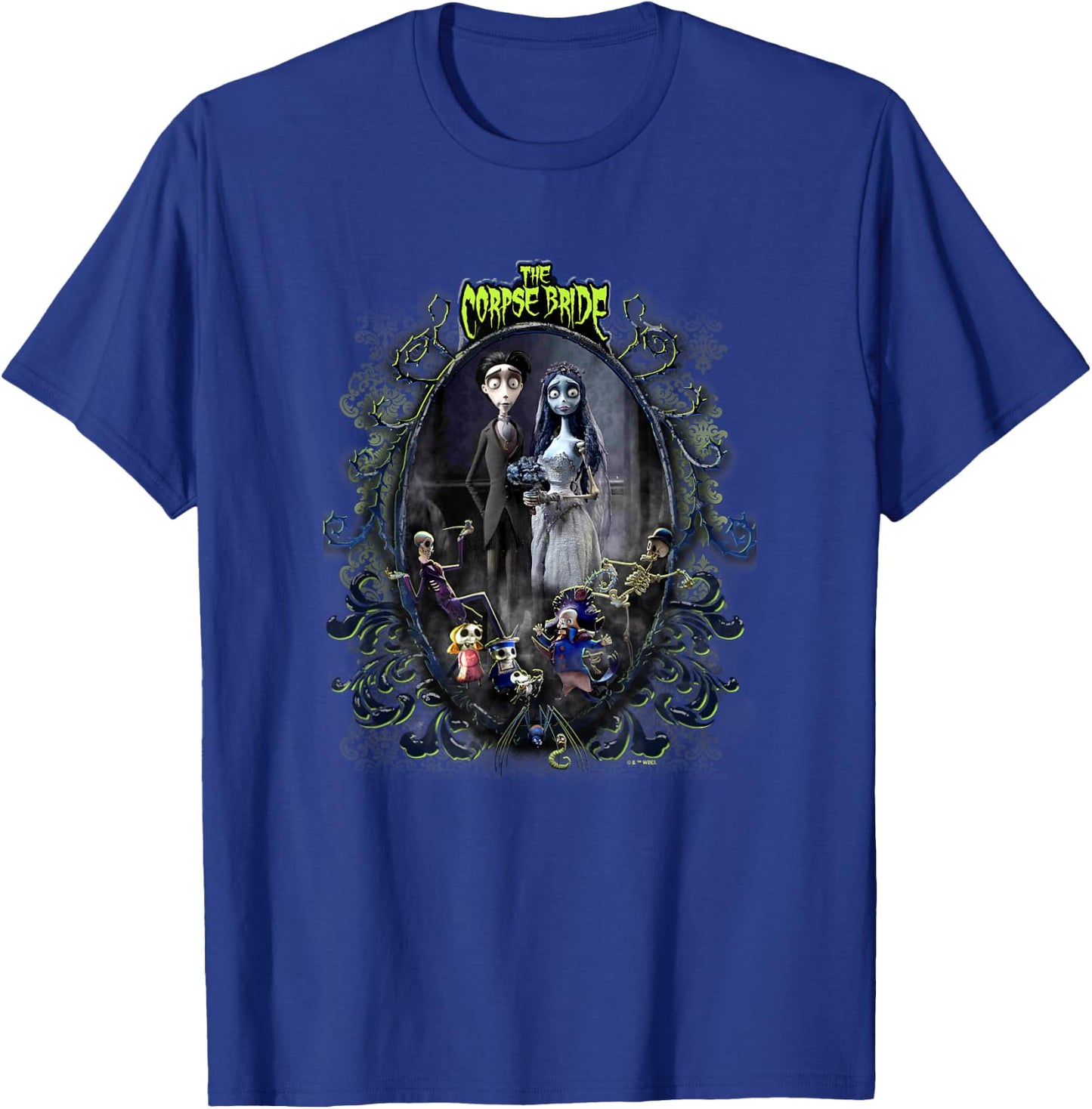Corpse Bride The Groom & The Bride Scary Frame Portrait T-Shirt - T-Shirt | Royal