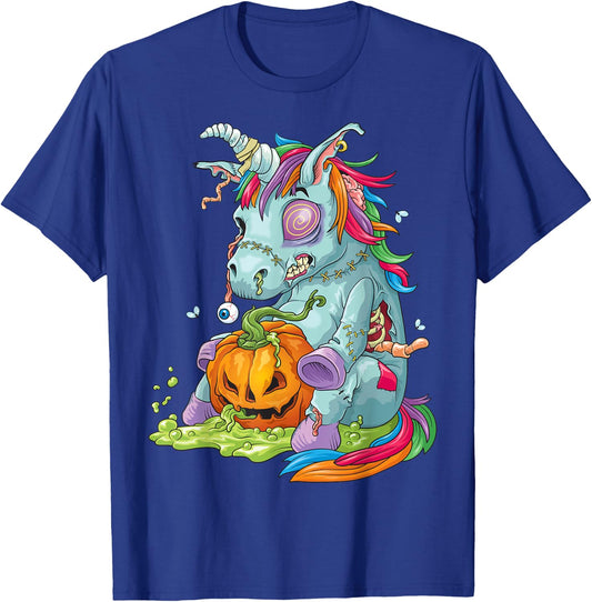 Zombie Unicorn Shirt - Undead Zombiecorn Halloween Costume T-Shirt - T-Shirt | Royal