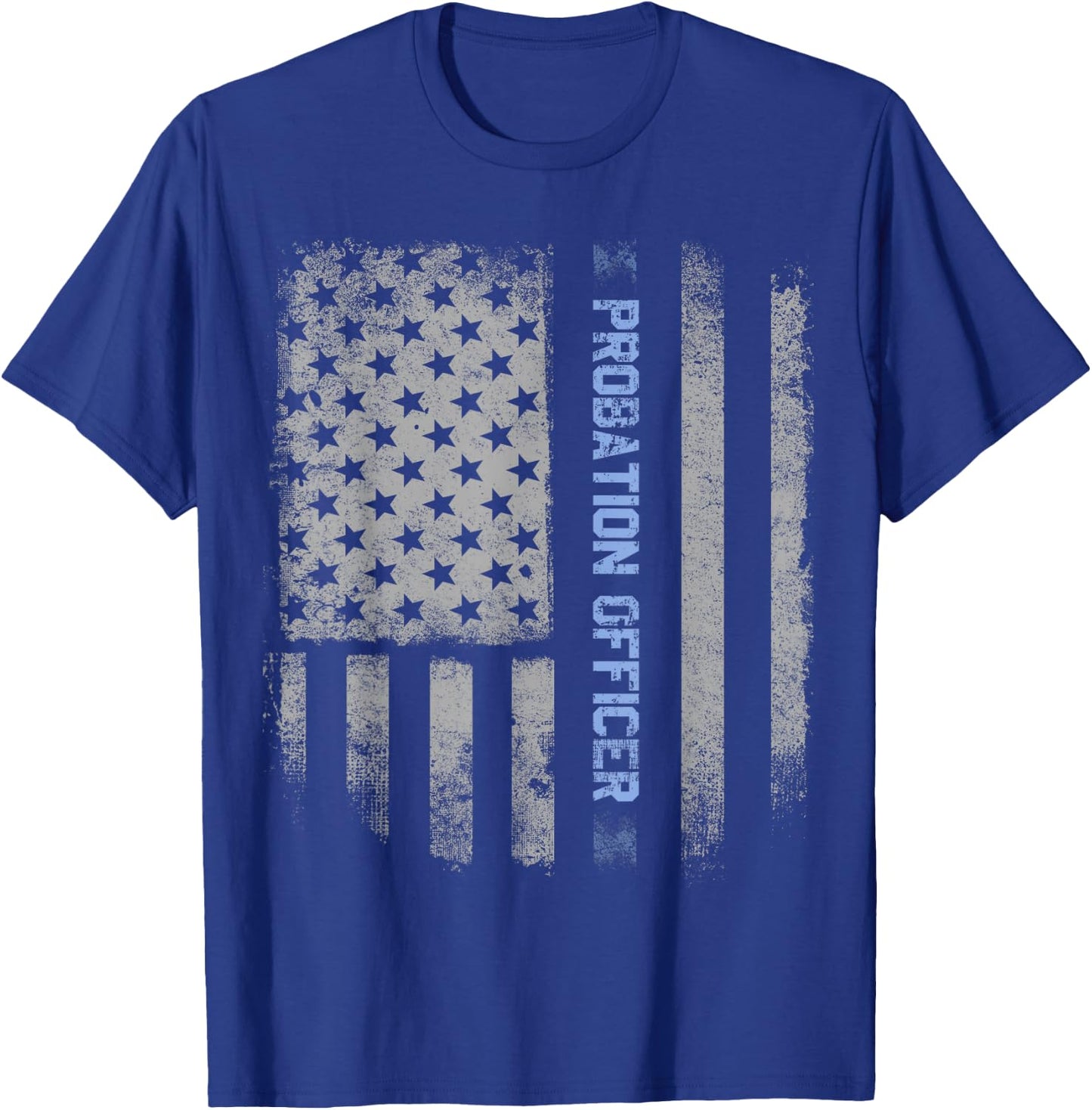 Probation Officer US Flag T-Shirt - T-Shirt | Royal