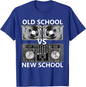 Old School DJ VS New School DJ , House/Dance Music T-Shirt - T-Shirt | Royal