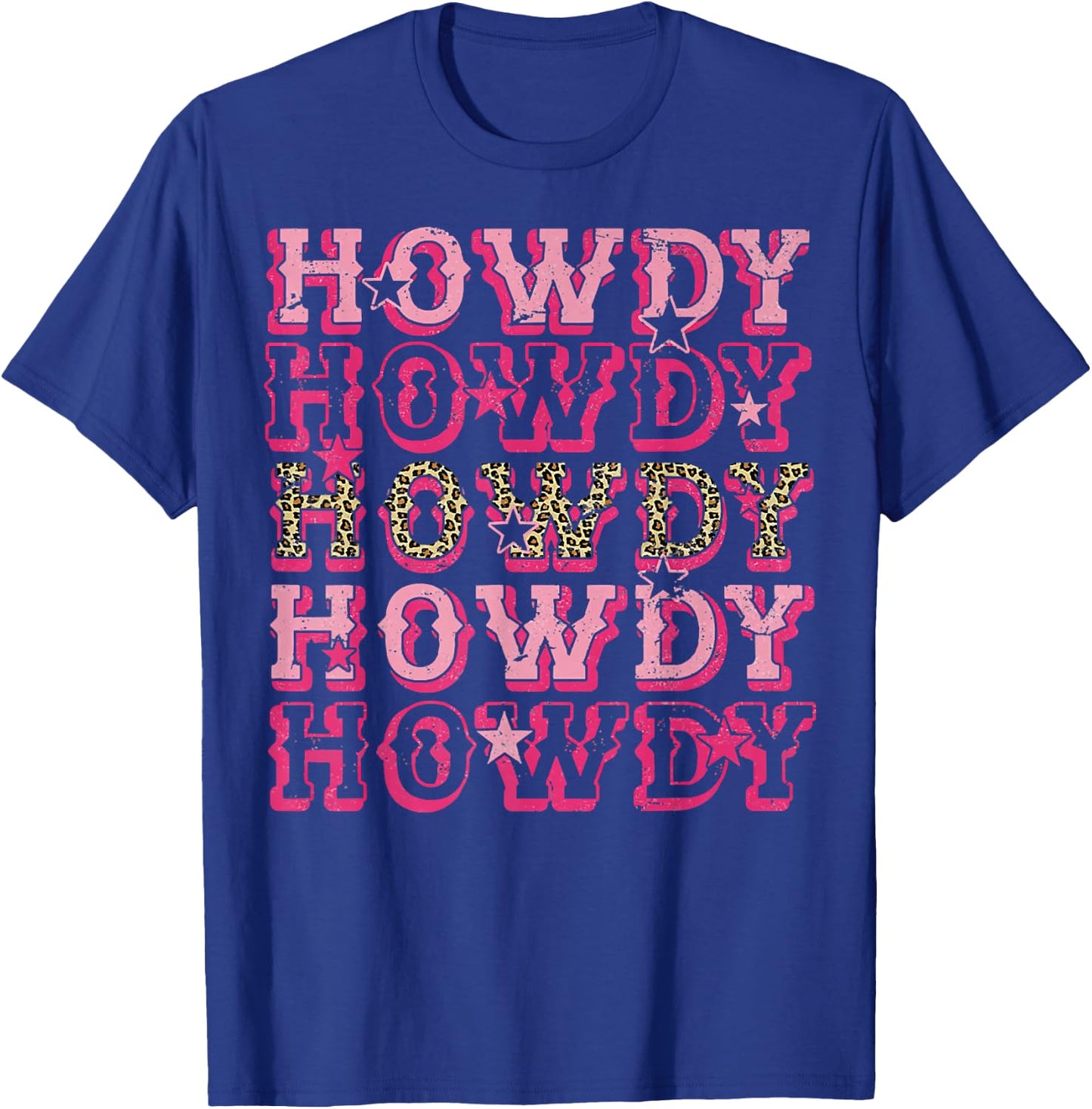 Howdy Pink Leopard Western Cowgirl T-Shirt - T-Shirt | Royal