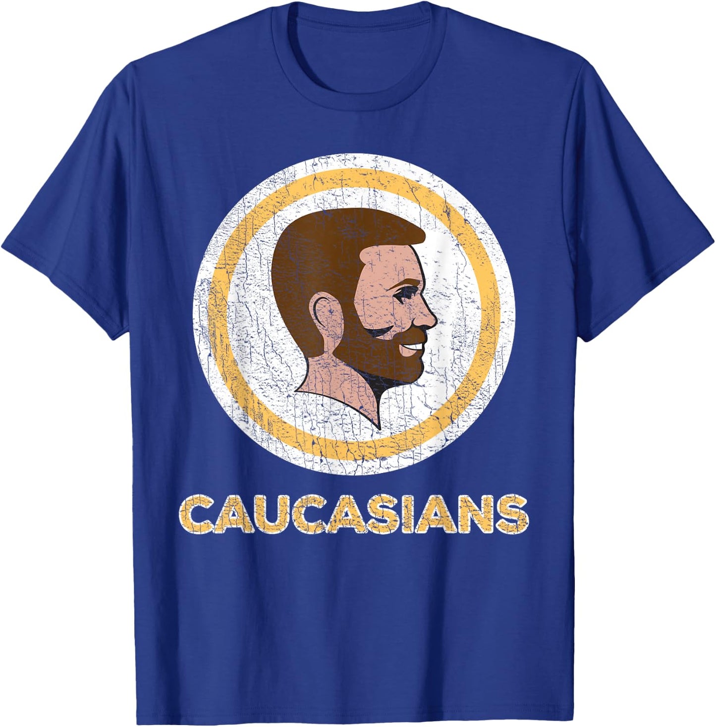 Caucasian Caucasians Pride Vintage Funny Shirt T-Shirt - T-Shirt | Royal