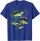 Crappie Bluegill Fishing Shirts Black Fly T-Shirt - T-Shirt | Royal