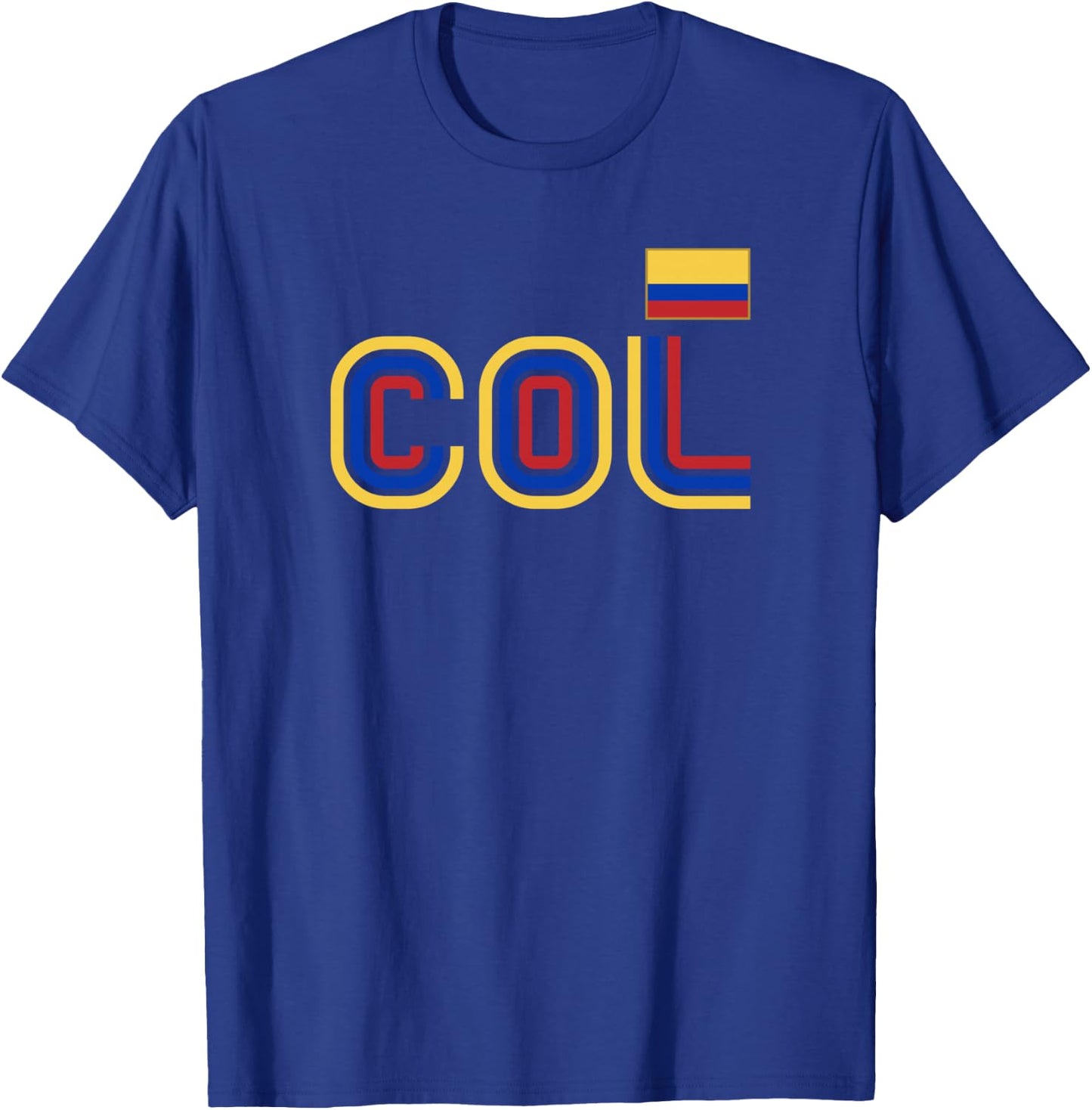 Colombia Flag Retro International Country Colombian Pride T-Shirt - T-Shirt | Royal