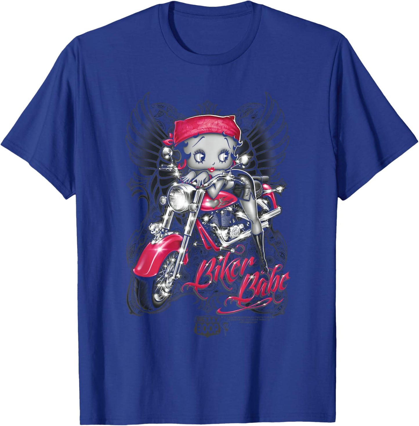 Betty Boop Biker Babe T-Shirt - T-Shirt | Royal