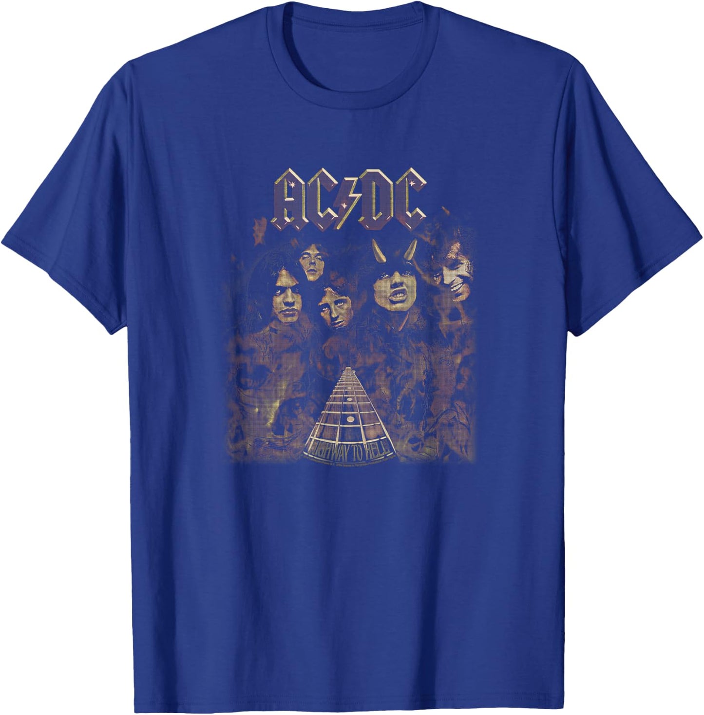 AC/DC - Highway to Hell , Black, Small, , Short Sleeve, Classic Fit, Polyester, Imported, AC/DC Fans, Classic Rock Music Lovers T-Shirt - T-Shirt | Royal