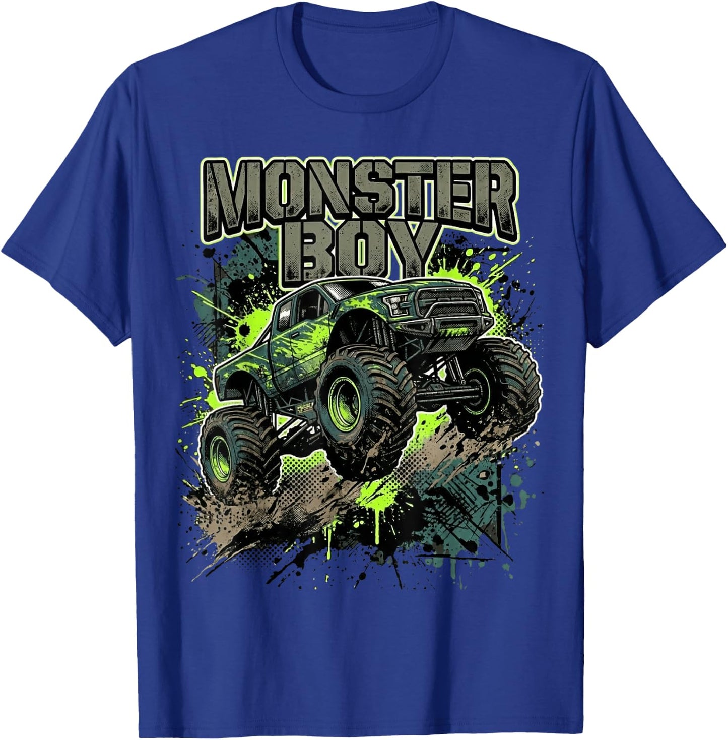 Monster Truck Boy Family Matching T-Shirt - T-Shirt | Royal