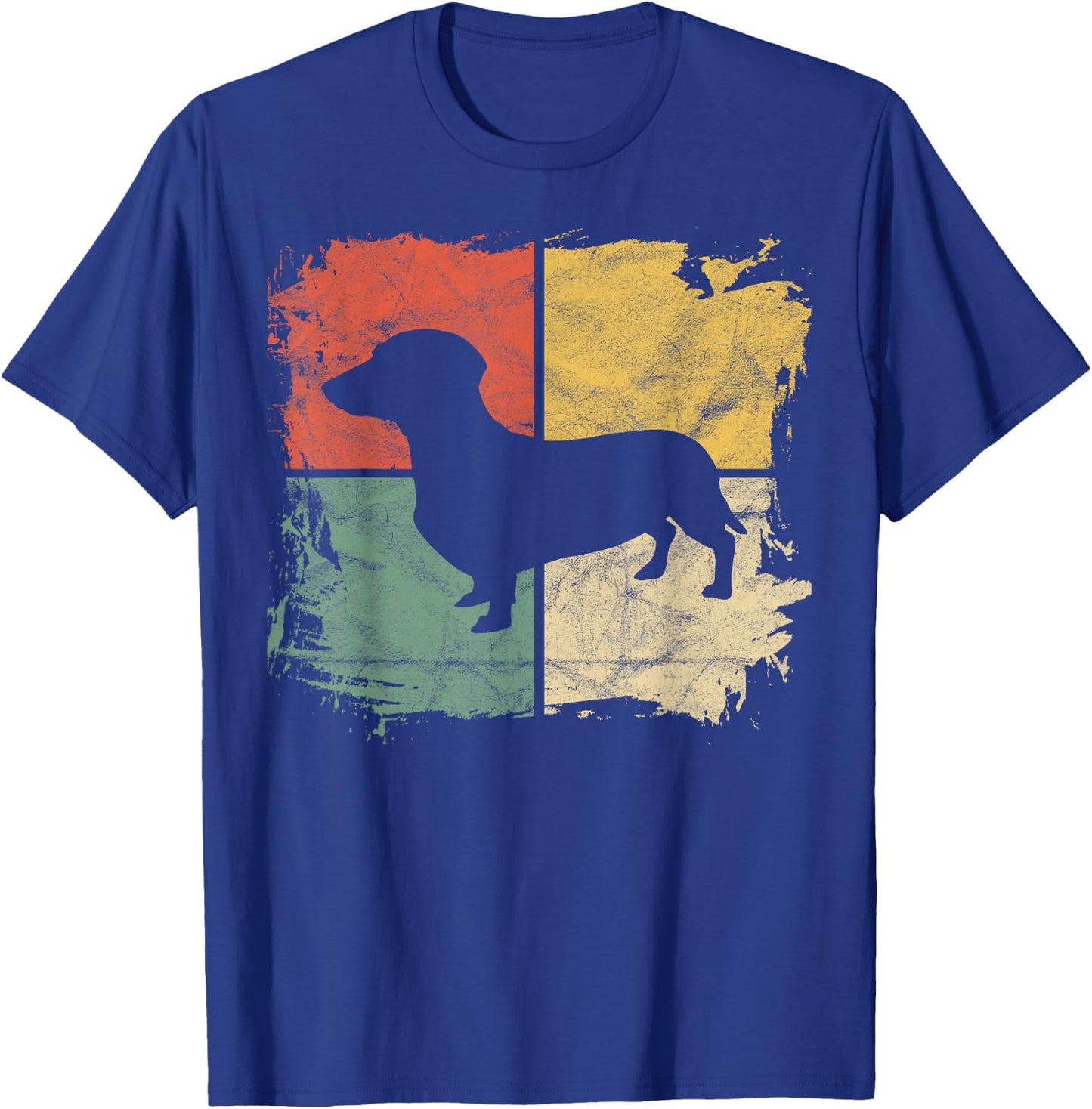 Square Retro Dachshund Owner Gift Dog Parent Dad Doxie Mom T-Shirt - T-Shirt | Royal