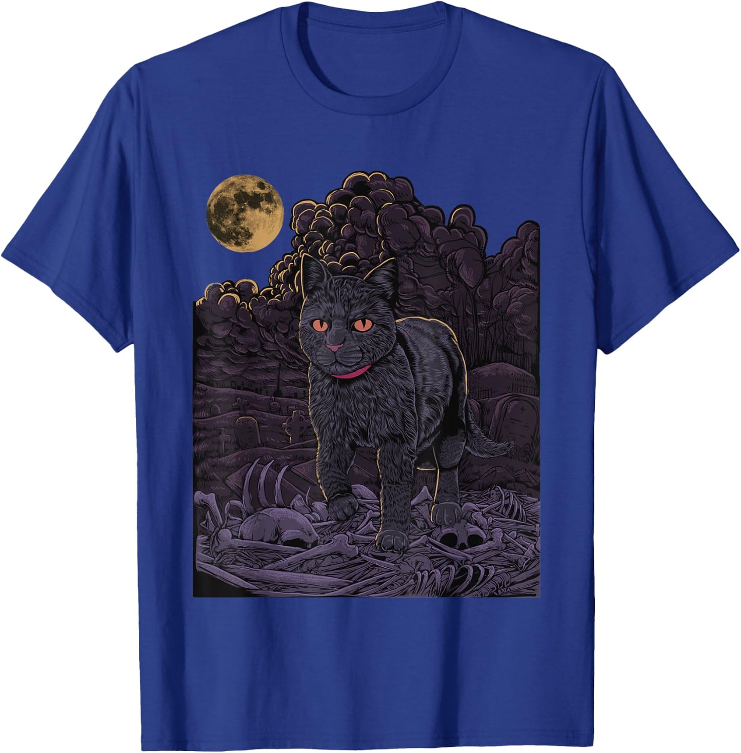 Evil Cat - Black cat in the cemetery - Gothic Cat Women T-Shirt - T-Shirt | Royal