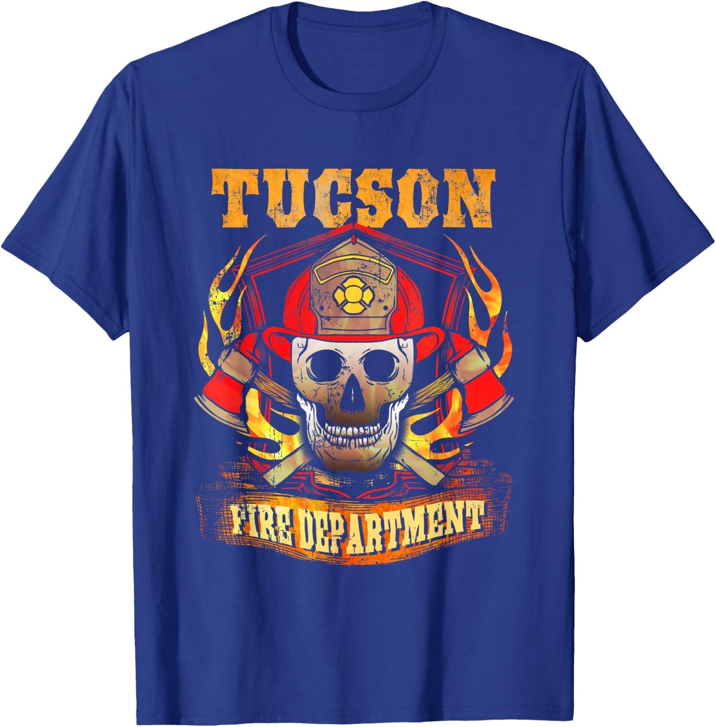 Tucson AZ Firefighter Shirt Arizona Fireman Gift Fire Truck T-Shirt - T-Shirt | Royal