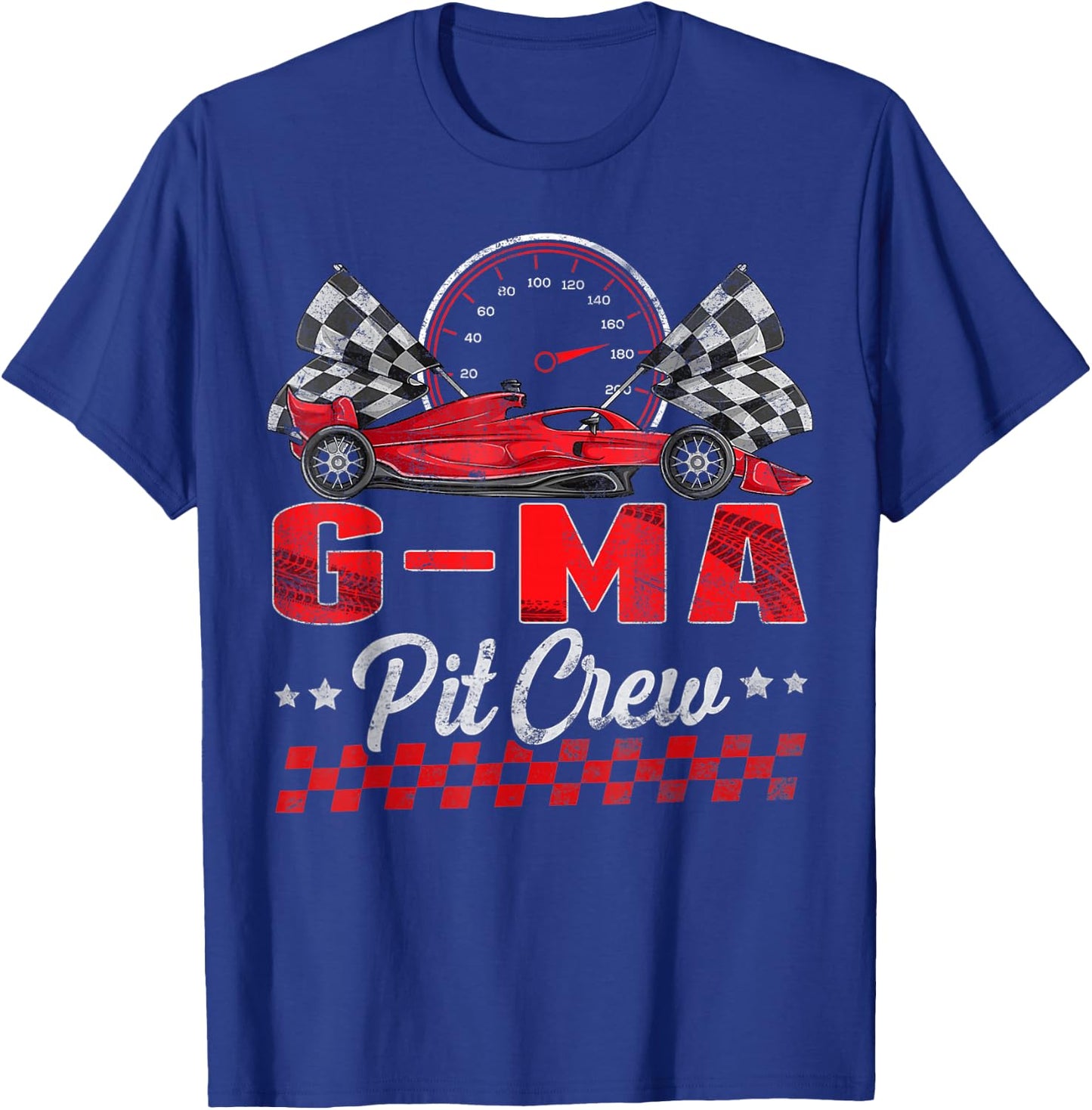 Race Car Birthday Party Racing Family G-Ma Pit Crew T-Shirt - T-Shirt | Royal