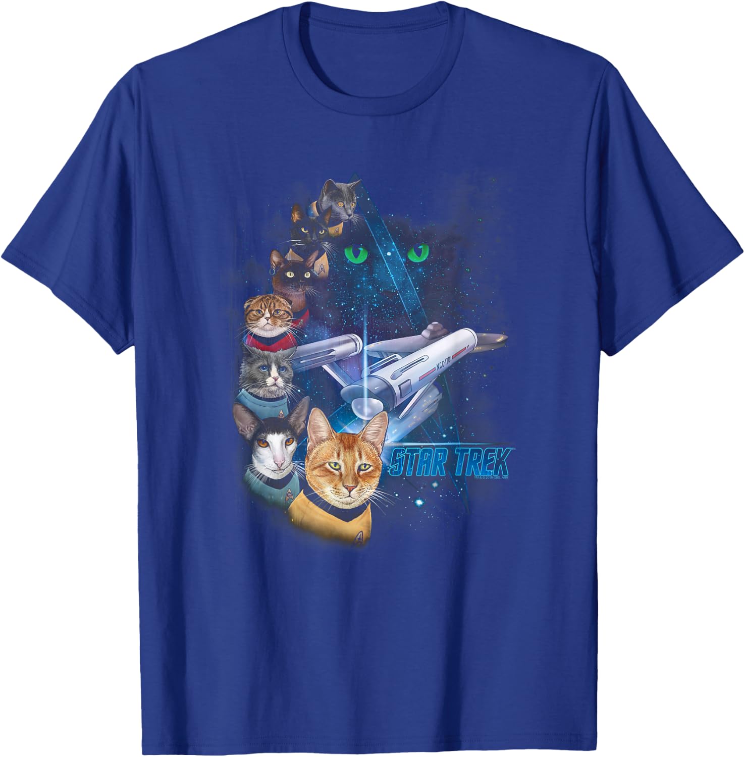 Star Trek Feline Galaxy T-Shirt - T-Shirt | Royal
