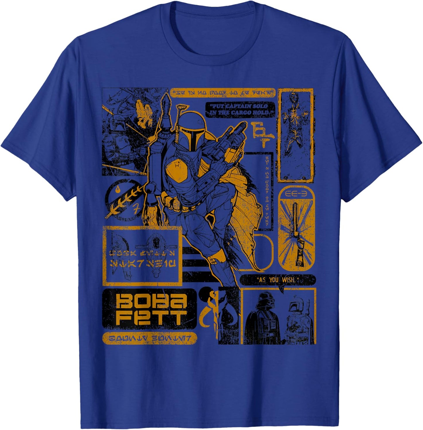 Star Was Boba Fett Retro Mandalorian Poster T-Shirt - T-Shirt | Royal