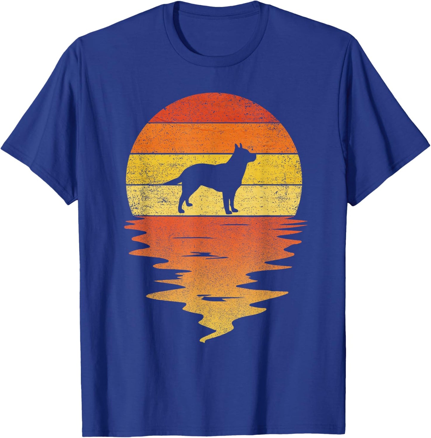 Australian Cattle retro sunset vintage Australian Cattle Dog Women Girls Kids T-Shirt - T-Shirt | Royal