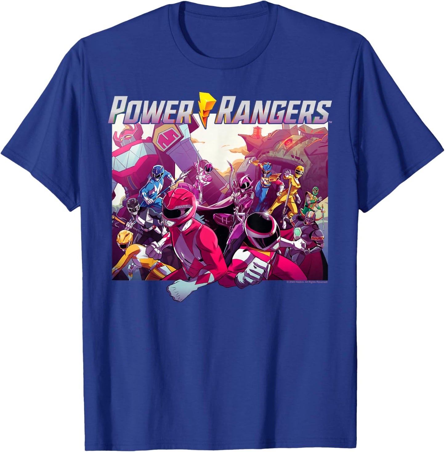 Power Rangers Shattered Grid Comic Team Up Poster T-Shirt - T-Shirt | Royal