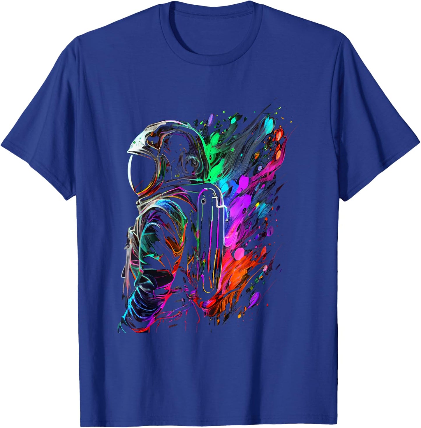 Space Splash Art Colourful T-Shirt - T-Shirt | Royal