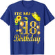 Its My 18th Birthday 18 Year Old Girl Sunflower Butterfly T-Shirt - T-Shirt | Royal