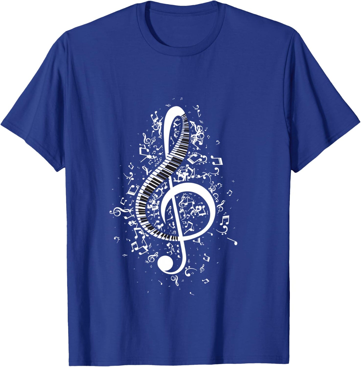 Treble Clef Keys - Piano Player Pianist Classical Music T-Shirt - T-Shirt | Royal