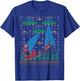 Santa Claus Alien Invasion Space UFO Ugly Christmas Sweater T-Shirt - T-Shirt | Royal