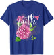 Faith Floral Pretty Hydrangea With Butterfly's Christian T-Shirt - T-Shirt | Royal
