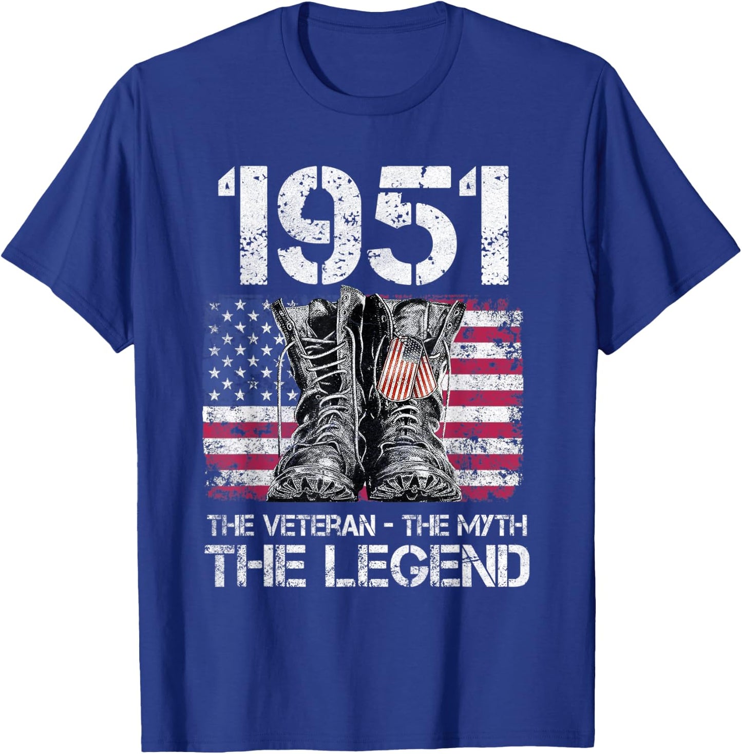 Vintage 1951 Man Myth Legend 71st Birthday Dad Grandpa T-Shirt - T-Shirt | Royal