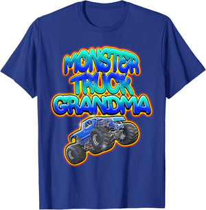 Monster Truck Grandma Graffiti Style T-Shirt - T-Shirt | Royal
