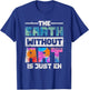 Drawing Painting Art Artist Painter Gift -Youth Black Small Artistic Modern Painting Themed T-Shirt - T-Shirt | Royal