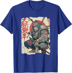 Sasquatch Samurai Japanese Bigfoot T-Shirt - T-Shirt | Royal